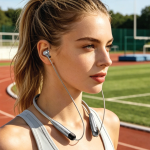 Wireless Neckband GL-NB15 - VIBE, Silver - تصویر 2