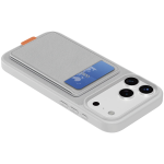 Leather Regal Case for iPhone 18 Pro Max - Card Holder, Silver - تصویر 6