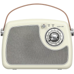 Retro Radio Speaker GNRETRDSPKCM - Bluetooth 5.3, Cream