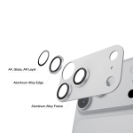iPhone 18 Pro Camera Lens Protector, Anti-Glare, 9H Tempered Glass - Silver - تصویر 5