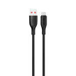 USB Cable USB-A to USB-C 60W 1m - Silicone, Black