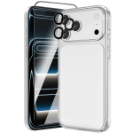 4-in-1 iPhone 18 Pro Max Defender Pack [Anti-Shock Case | Screen & Camera Lens Protector | Nano HD Back Film] - Black