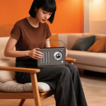Vintage Radio Speaker GNVINRDSPKBR - Bluetooth 5.3, Brown - تصویر 3