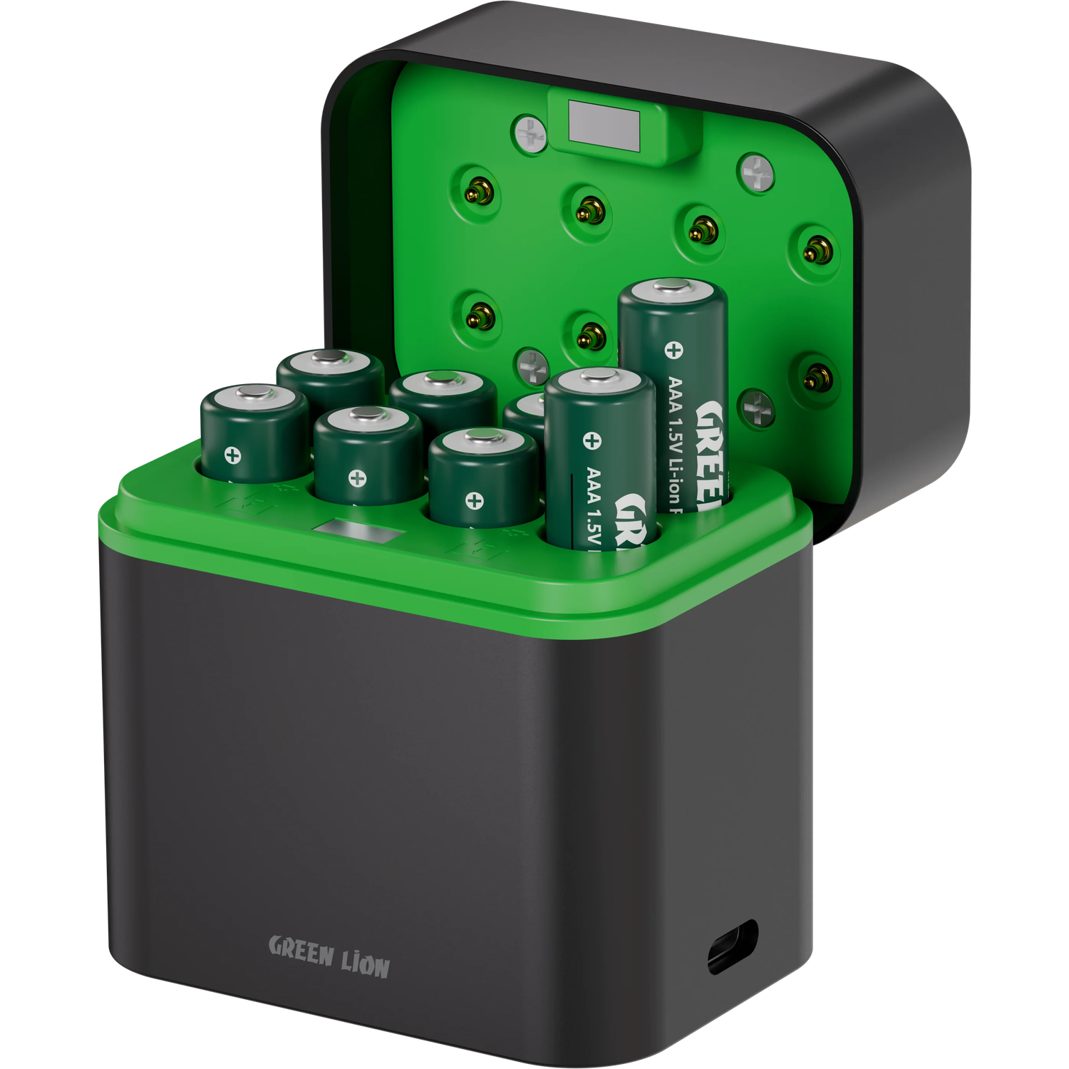 Battery Dock GRB-12 - Rechargeable 8xAAA USB-C, Black Battery Dock GRB-12 - Rechargeable 8xAAA USB-C, Black - تصویر 1