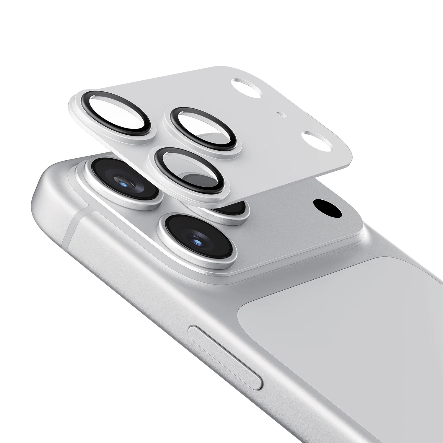 iPhone 18 Pro Camera Lens Protector, Anti-Glare, 9H Tempered Glass - Silver iPhone 18 Pro Camera Lens Protector, Anti-Glare, 9H Tempered Glass - Silver - تصویر 1
