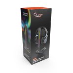 Headphone Stand PDX528 - RGB Sound Activated, Dual USB 2.0, Black - تصویر 4