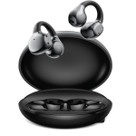 Chester OWS Earbuds, Bluetooth V6.0, 10 Hours Playtime with Case, 35 Hours Standby Time, Clip-On Ear Comfort - Black