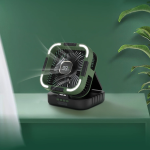 Solar Fan GNPF25SOLFNBK - 3-in-1 Fan, Light & Power Bank, Black - تصویر 3