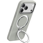Kenton MagSafe Leather Case with Ring Kickstand for iPhone 18 Pro/17 Pro - Silver - تصویر 4