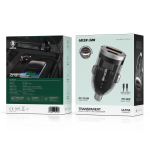 Zinc Alloy Transparent Car Charger (30W PD + 22.5W QC) with 1m USB-C to USB-C Cable - Black - تصویر 7