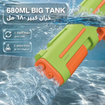 Water Gun GN65 - Dual Nozzle, Electric & Manual, Green - تصویر 3