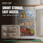 GMF-55 Mini Fridge, 55L Capacity, Transparent Door & Interior Lights - White - تصویر 4