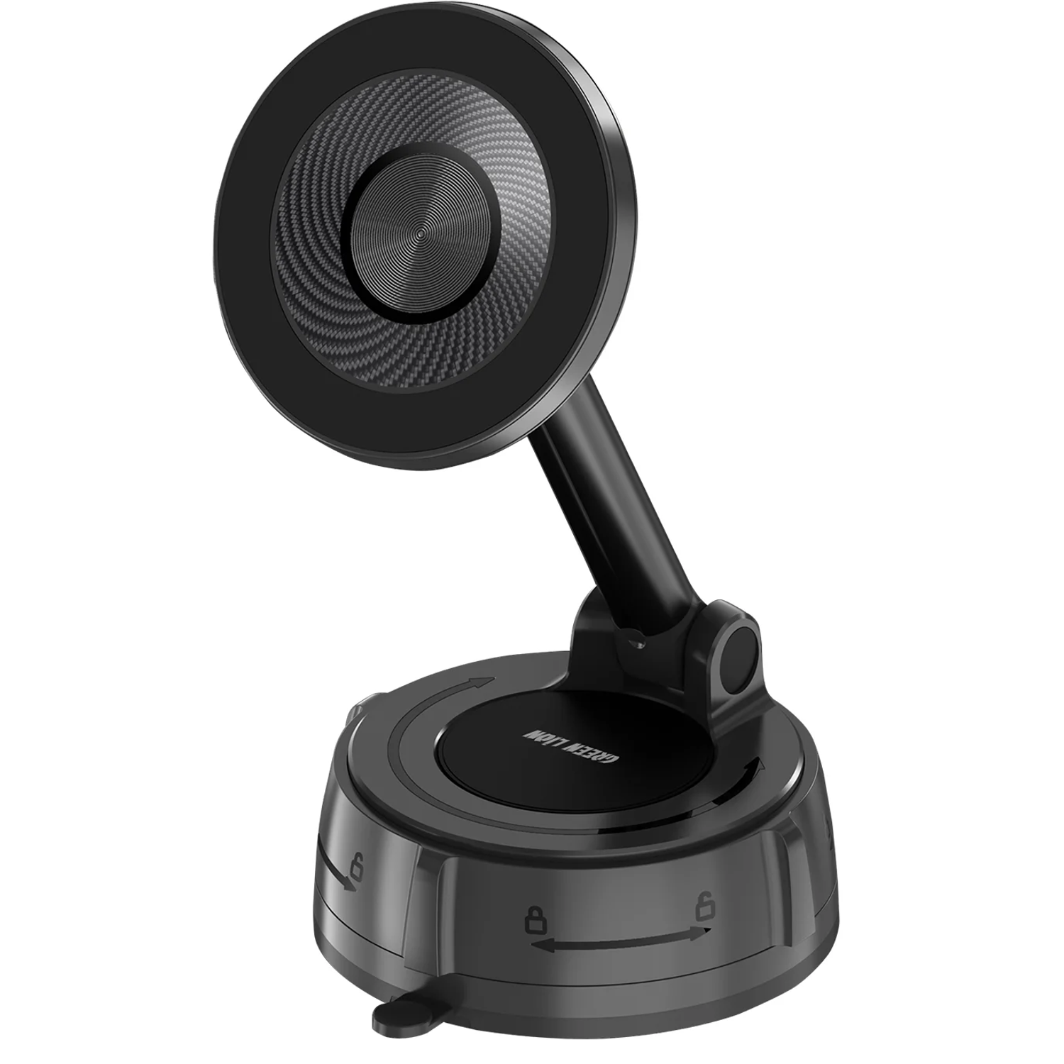 GX-92 MagSafe Suction Car Phone Holder, 17×N52 Magnets, Safety Twist-Lock, Fully Adjustable - Black GX-92 MagSafe Suction Car Phone Holder, 17×N52 Magnets, Safety Twist-Lock, Fully Adjustable - Black - تصویر 1