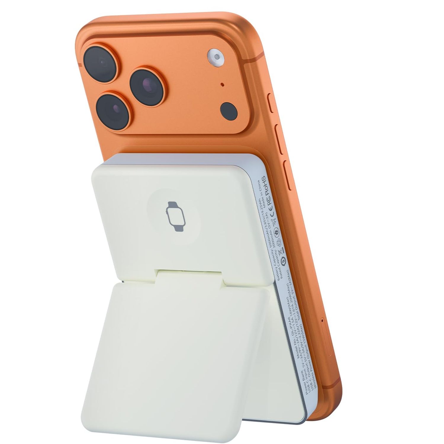 Power Bank GNMRMG5KPBWH - 5000mAh 20W PD Wireless, White Power Bank GNMRMG5KPBWH - 5000mAh 20W PD Wireless, White - تصویر 1