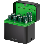 Battery Dock GRB-13 - Rechargeable 4xAA + 4xAAA USB-C, Black