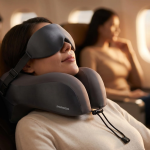 Travel Neck Pillow & 3D Eye Mask - Grey - تصویر 9