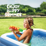 3-Ring Inflatable Swimming Pool 665L (1.5m x 1.15m) - Blue - تصویر 2