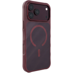 WYN MagSafe Hybrid PC + TPU Case for iPhone 18 Pro Max, Wavy Anti-Slip Texture, Aluminum Camera Protection - Burgundy - تصویر 8