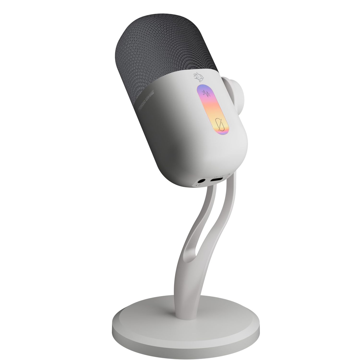 Gaming Condenser Microphone PDX5MK06WH - USB-C, RGB Light, White Gaming Condenser Microphone PDX5MK06WH - USB-C, RGB Light, White - تصویر 1
