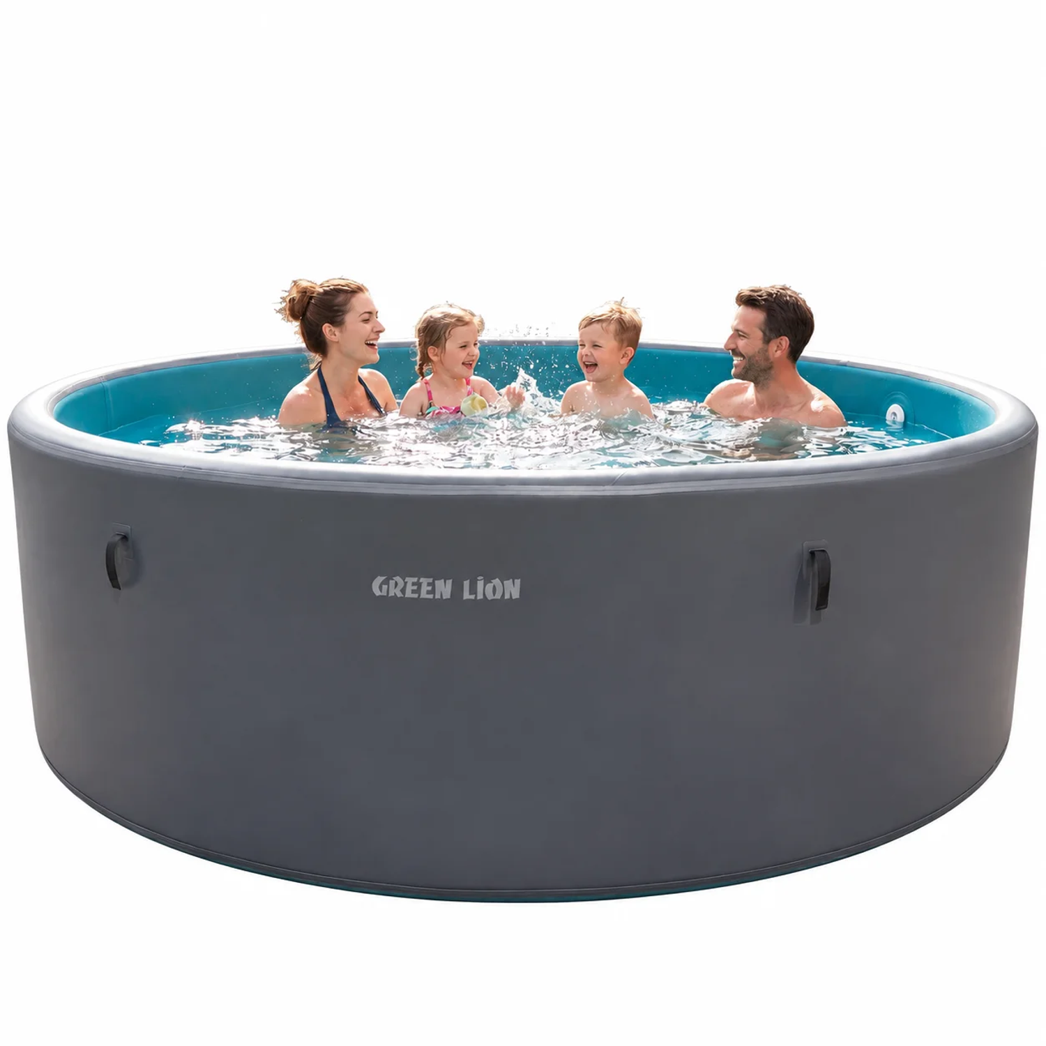 AQUA MAX Inflatable Pool, 8700L Capacity, 3.7M Diameter & 1.2M Depth, Electric Air Pump Included - Grey AQUA MAX Inflatable Pool, 8700L Capacity, 3.7M Diameter & 1.2M Depth, Electric Air Pump Included - Grey - تصویر 1