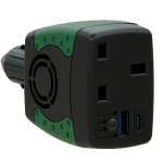 Car Power Hub 150W Car Inverter with PD 30W USB-C & USB-A - Black - تصویر 6