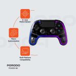Gaming Controller PDX628-WH - 900mAh, RGB Lights, Black - تصویر 7