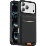 Leather Regal Case for iPhone 18 Pro - Card Holder, Black