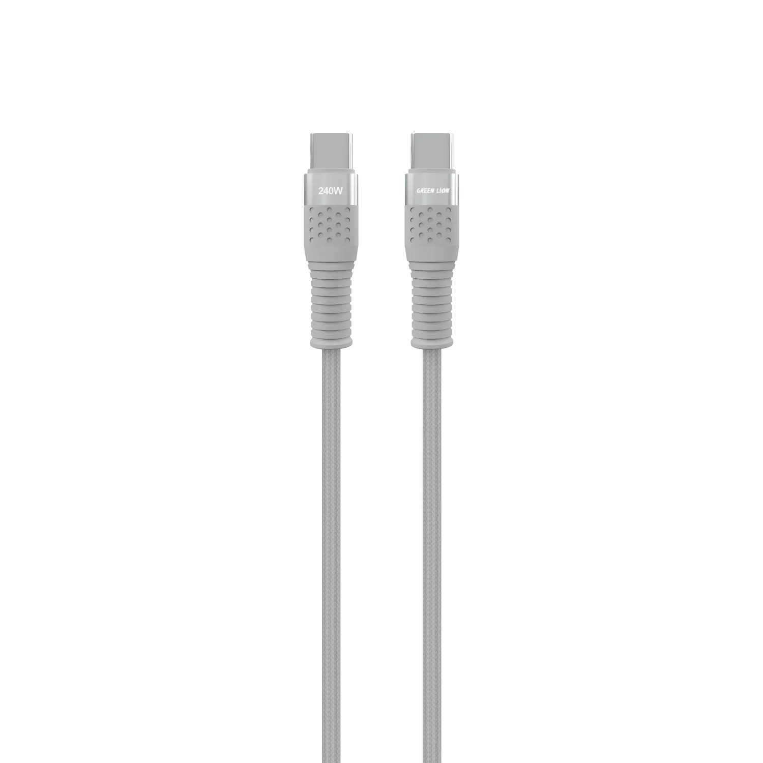 USB-C Cable GN1MBR2C2CGY - 240W Braided, Grey USB-C Cable GN1MBR2C2CGY - 240W Braided, Grey - تصویر 1