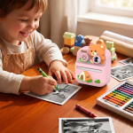 Little Click 2.4" Dual Mode Instant Print Kids Camera, 1080P FHD, 48MP - Pink - تصویر 3