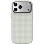 Florenza Woven Fabric MagSafe Case for iPhone 18 Pro/17 Pro 2600GS Drop Protection - Silver - تصویر 3