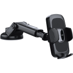 GX-93 Holder with Suction Car Mount, Anti-Shake Solid Arm, Quick Button Release, Anti-Slip Grip - Black - تصویر 5
