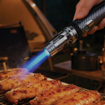 Navigator 3-in-1 Gas Torch Lighter Windproof Jet Flame Refillable Butane with Compass & Bottle Opener - Silver - تصویر 3