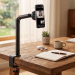 Mag Desk Phone Holder 360° MagSafe Compatible with C-Clamp Base - Black - تصویر 2