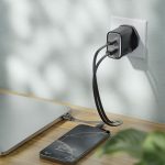 Wall Charger GNS65W2CAUKBK - 65W GaN, 2 USB-C & 1 USB-A, Black - تصویر 2
