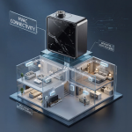 Smart Aroma Pro Wall Mounted Scent Diffuser, HVAC Connectivity - Black - تصویر 6