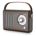 Vintage Radio Speaker GNVINRDSPKBR - Bluetooth 5.3, Brown