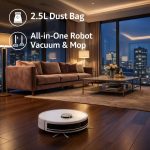Robot Vacuum Cleaner GRE-9904907WHI - Auto Empty & Refill, White - تصویر 6