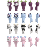 Buddies 3D Bunny Adhesive Mini Figures with 3M Glue - Multi-Color - تصویر 8