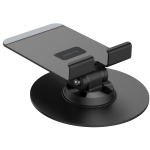 Foldable Stand Phone & Tablet Holder, 360° Rotation 3-Axis Metal Desktop Mount (4-12") - Black - تصویر 4