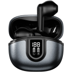 Lancaster Wireless Earbuds, Bluetooth 6.0, 13H Playtime, Touch Control, Dual-Mic Clear Calls, LED Display - Black - تصویر 3