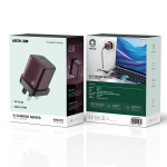 G-Charge Series UK Plug USB-C Wall Charger, 45W PD Fast Charging - Burgundy - تصویر 3