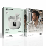 Lancaster Wireless Earbuds, Bluetooth 6.0, 13H Playtime, Touch Control, Dual-Mic Clear Calls, LED Display - White - تصویر 4