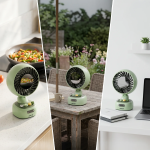 1920 Retro Portable Desktop Fan, 3600mAh Battery - Green - تصویر 2