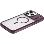 Titan MagSafe iPhone 18/17 Pro Max Case - Metal Buttons, Burgundy - تصویر 5