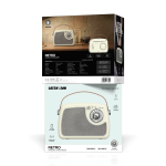 Retro Radio Speaker GNRETRDSPKCM - Bluetooth 5.3, Cream - تصویر 3