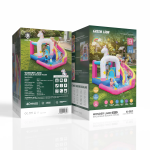 Wonder Land Inflatable Bounce House with Trampoline, Basketball Hoop, Tunnel & Pool, Ages 3-8, 3.7x3.2x2.0m - Pink - تصویر 11