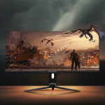 Gaming Monitor PDX524-BK - 34" Ultra Wide Curved WQHD, Black - تصویر 4