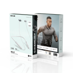 Milot Wireless Neckband Earbuds, Bluetooth V6.0, 12 Hrs Playtime - White - تصویر 3