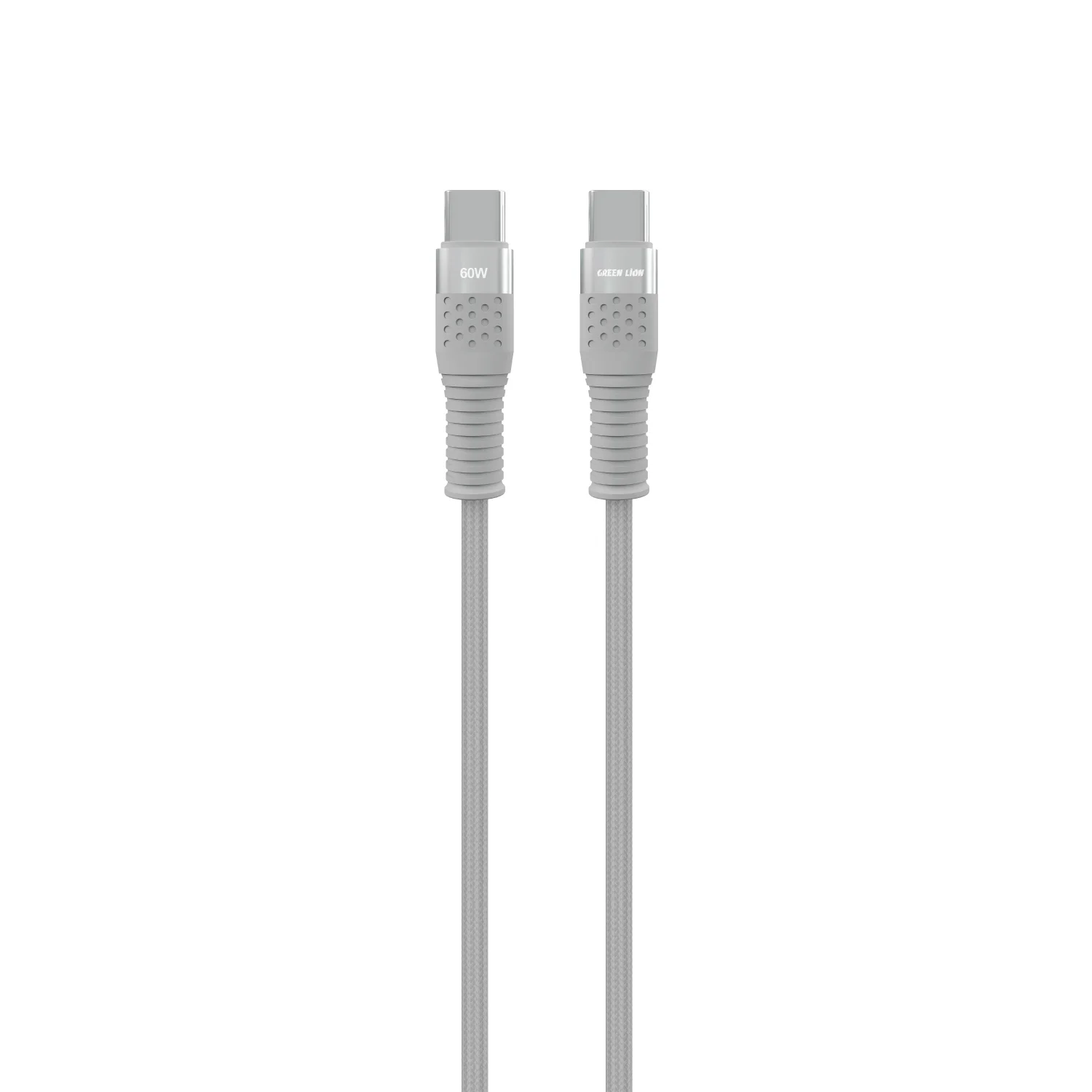 USB-C Cable GN1MBR60C2CGY - 60W Braided, Grey USB-C Cable GN1MBR60C2CGY - 60W Braided, Grey - تصویر 1