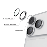 HD Plus Camera Lens Protector for iPhone 18 Pro/Pro Max - Anti Glare, Silver - تصویر 2